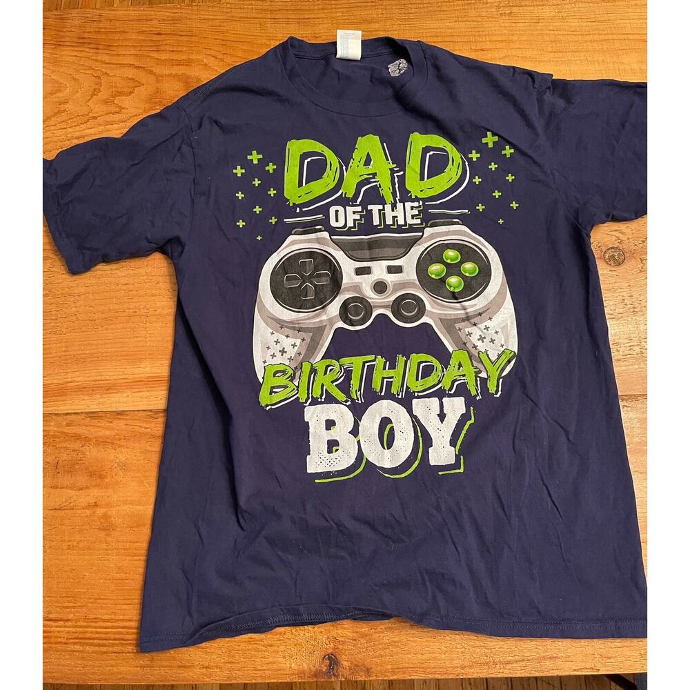 Dad Of The Birthday Boy Shirt Video Game Controller